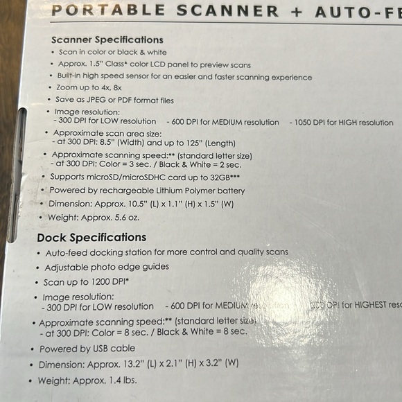 NEW! VuPoint Magic Wand portable handheld scanner and auto feed dock - Picture 8 of 8